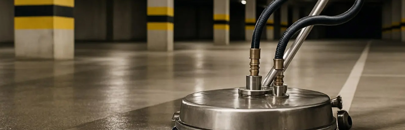 주차장 바닥 청소